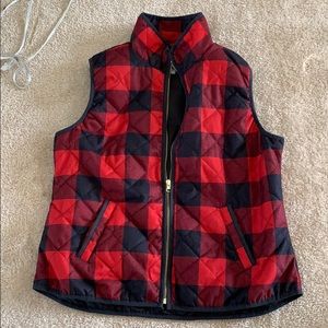 Old Navy red and black checkered vest